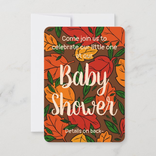 Fall Leaves Baby Shower invitation (Front)