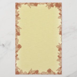 Fall Leaves Background Stationery