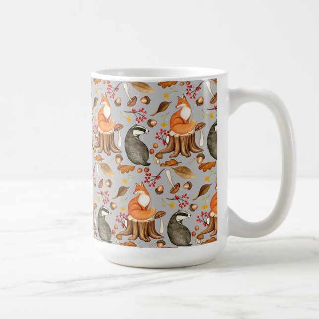 Fall Leaves Badger & Fox  Coffee Mug (Right)