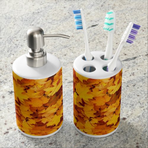 Fall Leaves Bathroom Set