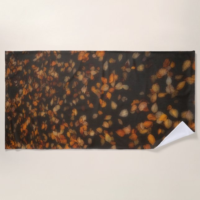 fall leaves  beach towel (Front)