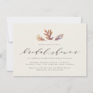 Fall leaves bridal shower invitation
