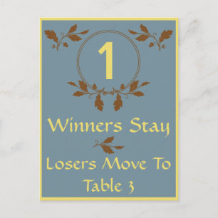 Fall Leaves Bunco Table Card #1
