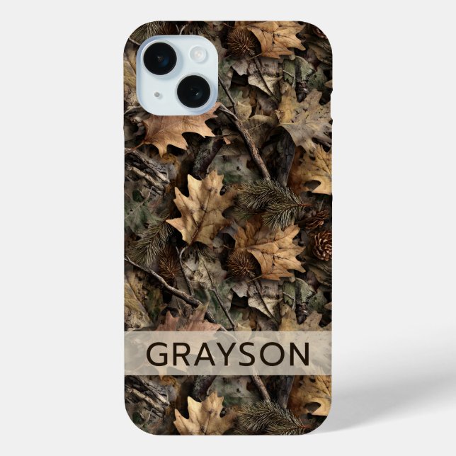 Fall Leaves Camouflage Personalized Case-Mate iPhone Case (Back)