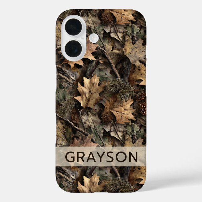 Fall Leaves Camouflage Personalized Case-Mate iPhone Case (Back)