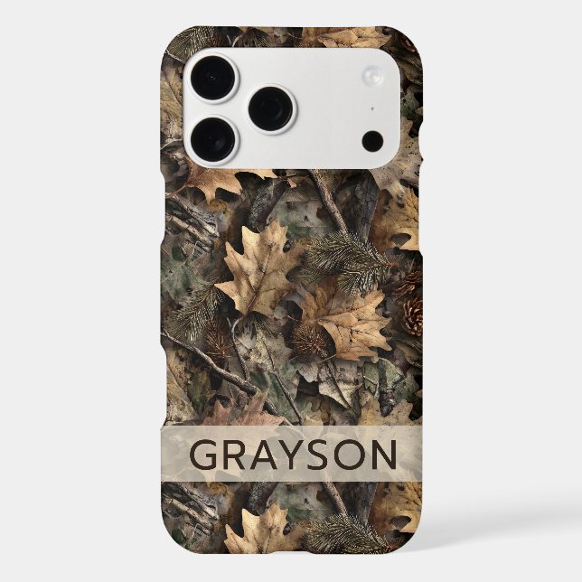 Fall Leaves Camouflage Personalized Case-Mate iPhone Case (Back)