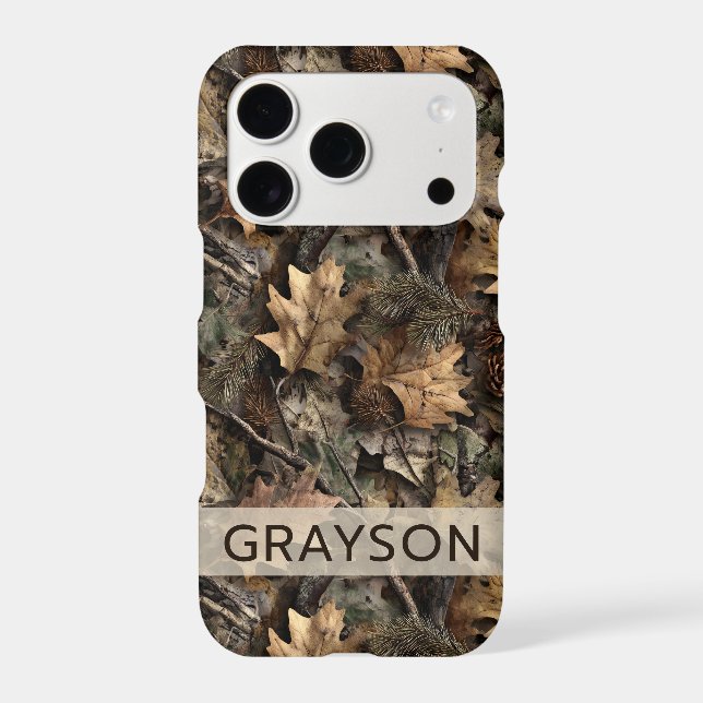 Fall Leaves Camouflage Personalized Case-Mate iPhone Case (Back)