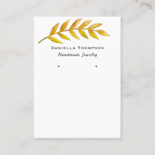 Fall Leaves Chic Boutique Jewelry Earring Display Business Card