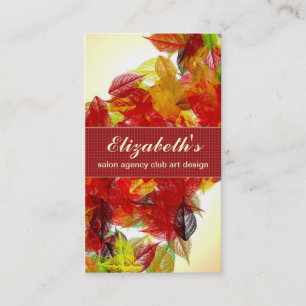 Fall Leaves Colorful Autumn Garden Business Card