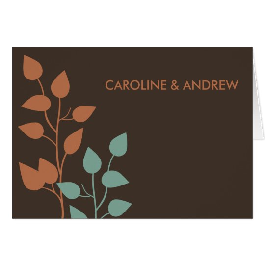 Fall Leaves Double Boughs Thank You Cards