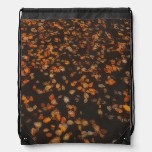 fall leaves  drawstring bag