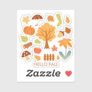 Fall Leaves Enjoy the Colorful Season Sticker