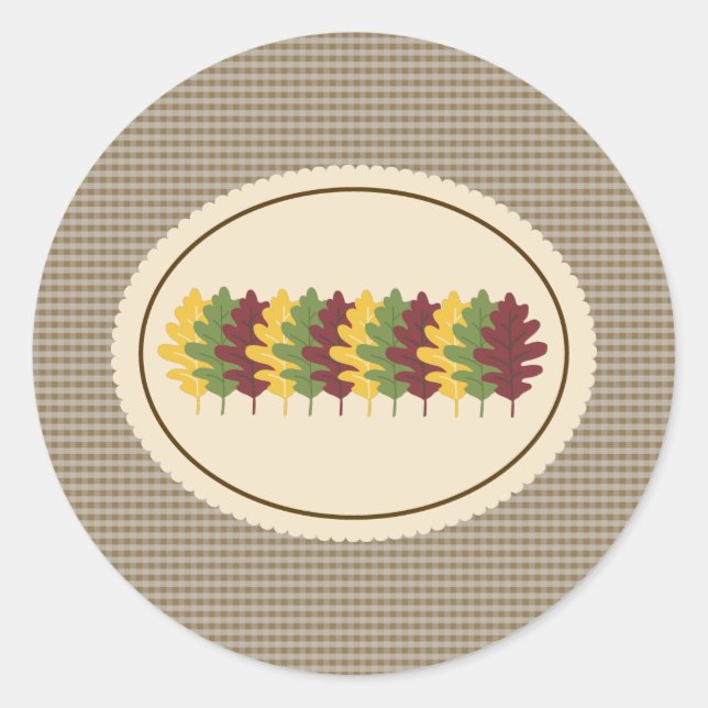 Fall Leaves Envelope Seals Stickers (Front)