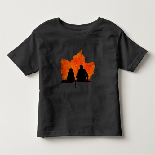 FALL LEAVES FATHER AND SON TODDLER T_SHIRT