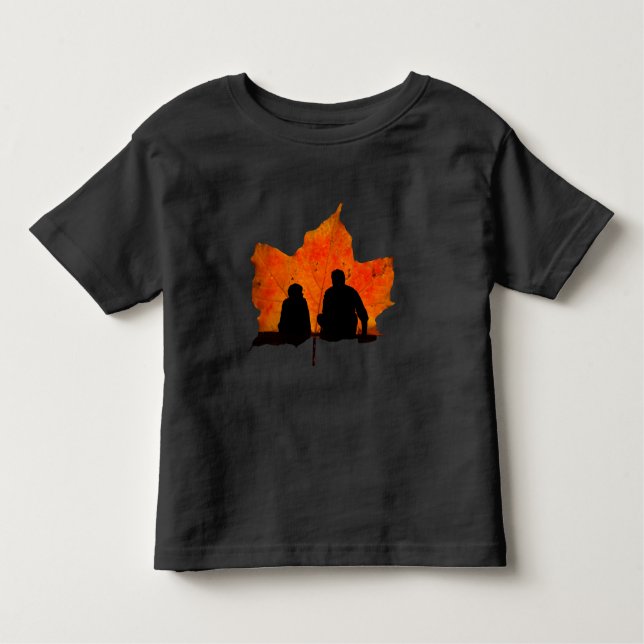 FALL LEAVES FATHER AND SON TODDLER T-SHIRT (Front)