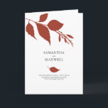 Fall Leaves Folded Wedding Program Template<br><div class="desc">This folded wedding program template features a rustic and elegant design with burnt orange leaves, making it a perfect choice for an autumn wedding. Ideal for couples looking for unique folded wedding program ideas, this template allows you to personalize every detail, from custom folded wedding program wording to special ceremony...</div>