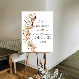 Fall Leaves Friendsgiving Dinner Foam Boards