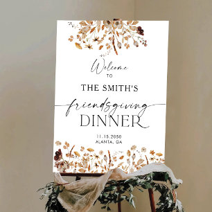 Fall Leaves Friendsgiving Dinner Foam Boards