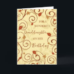 Fall Leaves Granddaughter Birthday Card<br><div class="desc">Birthday card for granddaughter with a fall birthday with fall leaves design and thoughtful verse.</div>