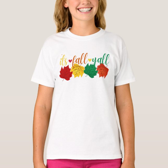 Fall Leaves Graphic: Autumn T-shirt (Front)