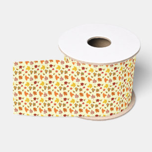FALL LEAVES GROSGRAIN RIBBON