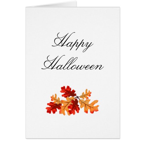 Fall Leaves Halloween Card