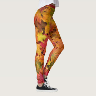 Fall Leaves Harvest Colors Yoga Autumn Pants