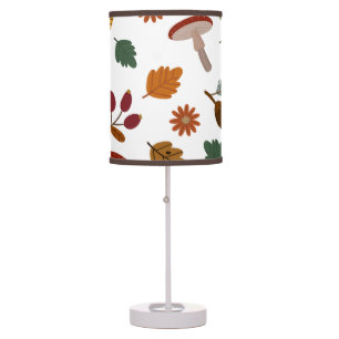 Fall Leaves & Harvest Pattern Table Lamp