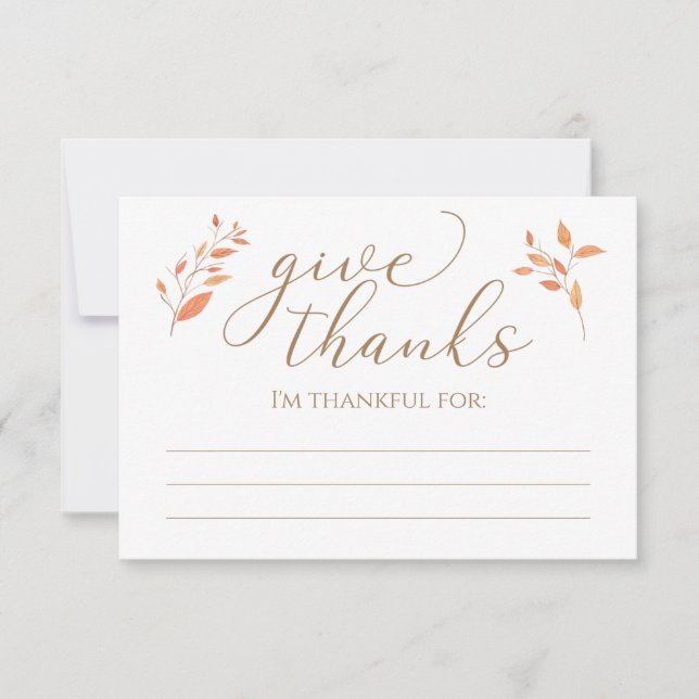 Fall Leaves I'm Thankful For Grateful Thanksgiving (Front)