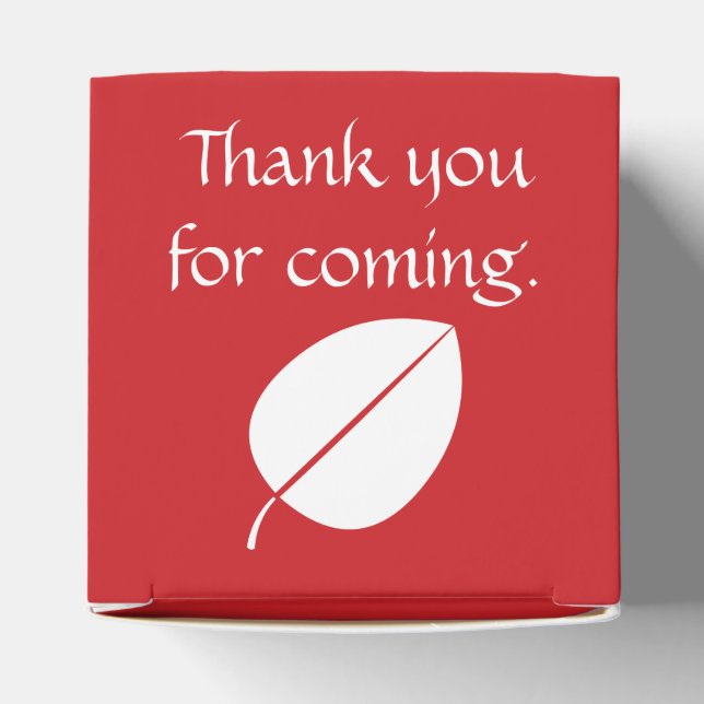 Fall Leaves in Cherry Favor Box (Top)