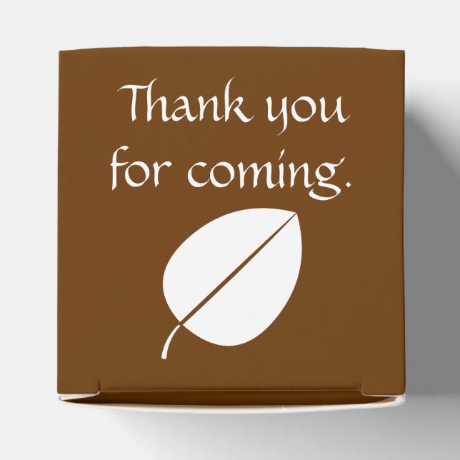 Fall Leaves in Chocolate Favor Box (Top)