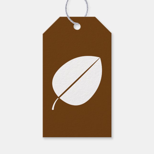 Fall Leaves in Chocolate Gift Tag (Front)