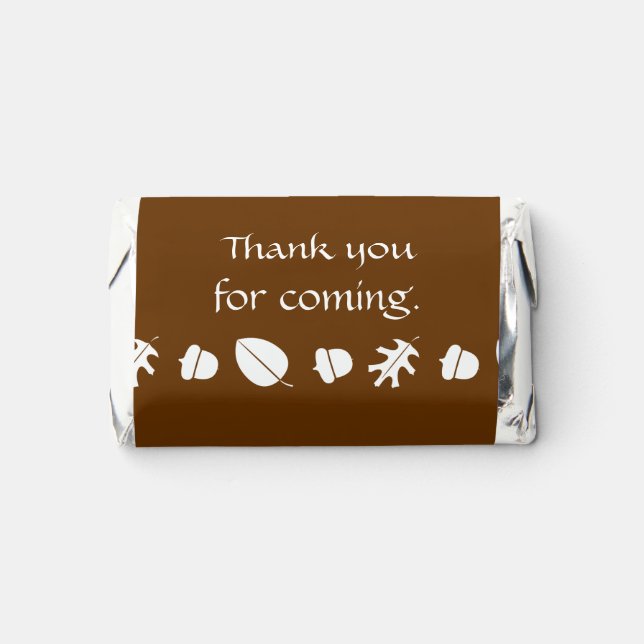 Fall Leaves in Chocolate Hershey's Miniatures (Front)