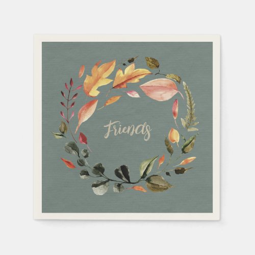 Fall Leaves in Color Personalized Napkins