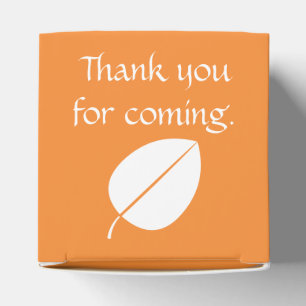 Fall Leaves in Orange Favor Box