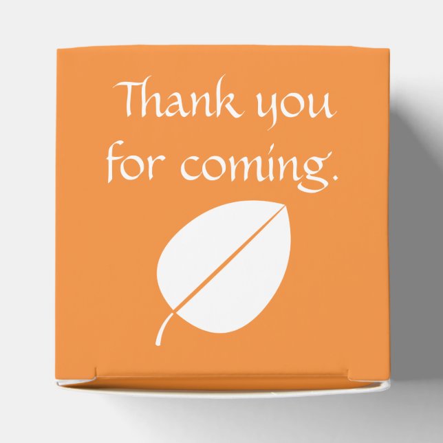 Fall Leaves in Orange Favor Box (Top)