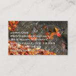 Fall Leaves in Waterfall I Autumn Photography Business Card