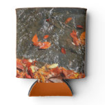 Fall Leaves in Waterfall I Autumn Photography Can Cooler