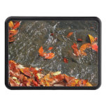 Fall Leaves in Waterfall I Autumn Photography Hitch Cover