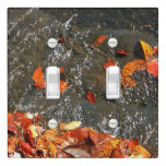 Fall Leaves in Waterfall I Autumn Photography Light Switch Cover