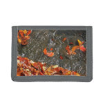 Fall Leaves in Waterfall I Autumn Photography Trifold Wallet