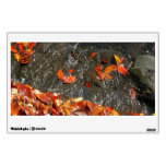 Fall Leaves in Waterfall I Autumn Photography Wall Decal