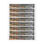 Fall Leaves in Waterfall I Autumn Photography Wrap Around Label