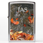 Fall Leaves in Waterfall I Autumn Photography Zippo Lighter