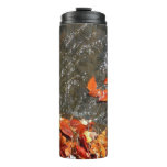 Fall Leaves in Waterfall I Thermal Tumbler