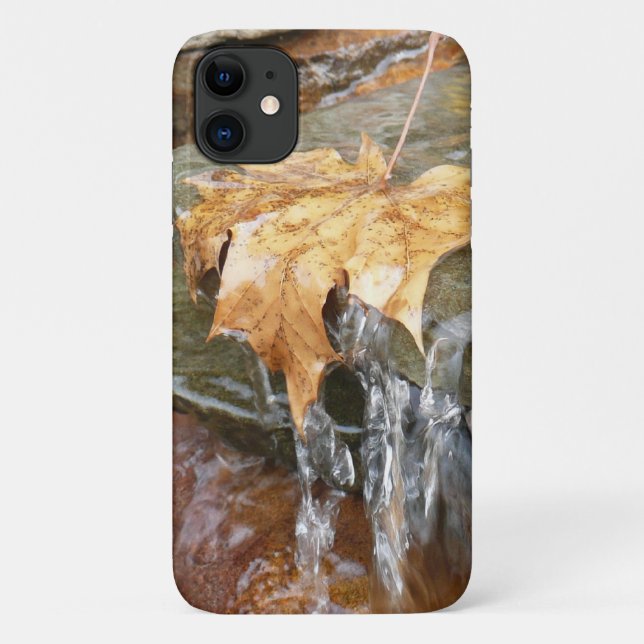 Fall Leaves in Waterfall II Autumn Photography Case-Mate iPhone Case (Back)