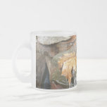 Fall Leaves in Waterfall II Autumn Photography Frosted Glass Coffee Mug