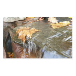 Fall Leaves in Waterfall II Autumn Photography Rectangular Sticker
