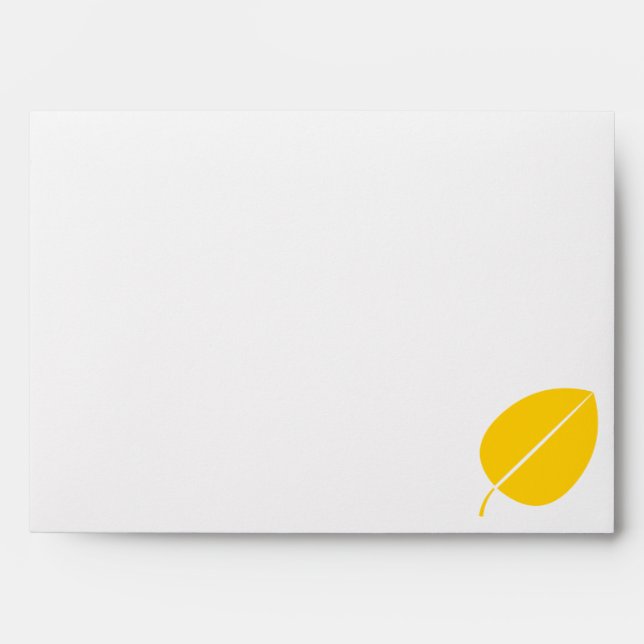 Fall Leaves in Yellow Envelopes (Front)