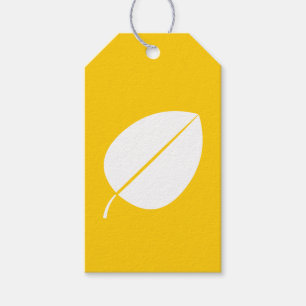 Fall Leaves in Yellow Gift Tag